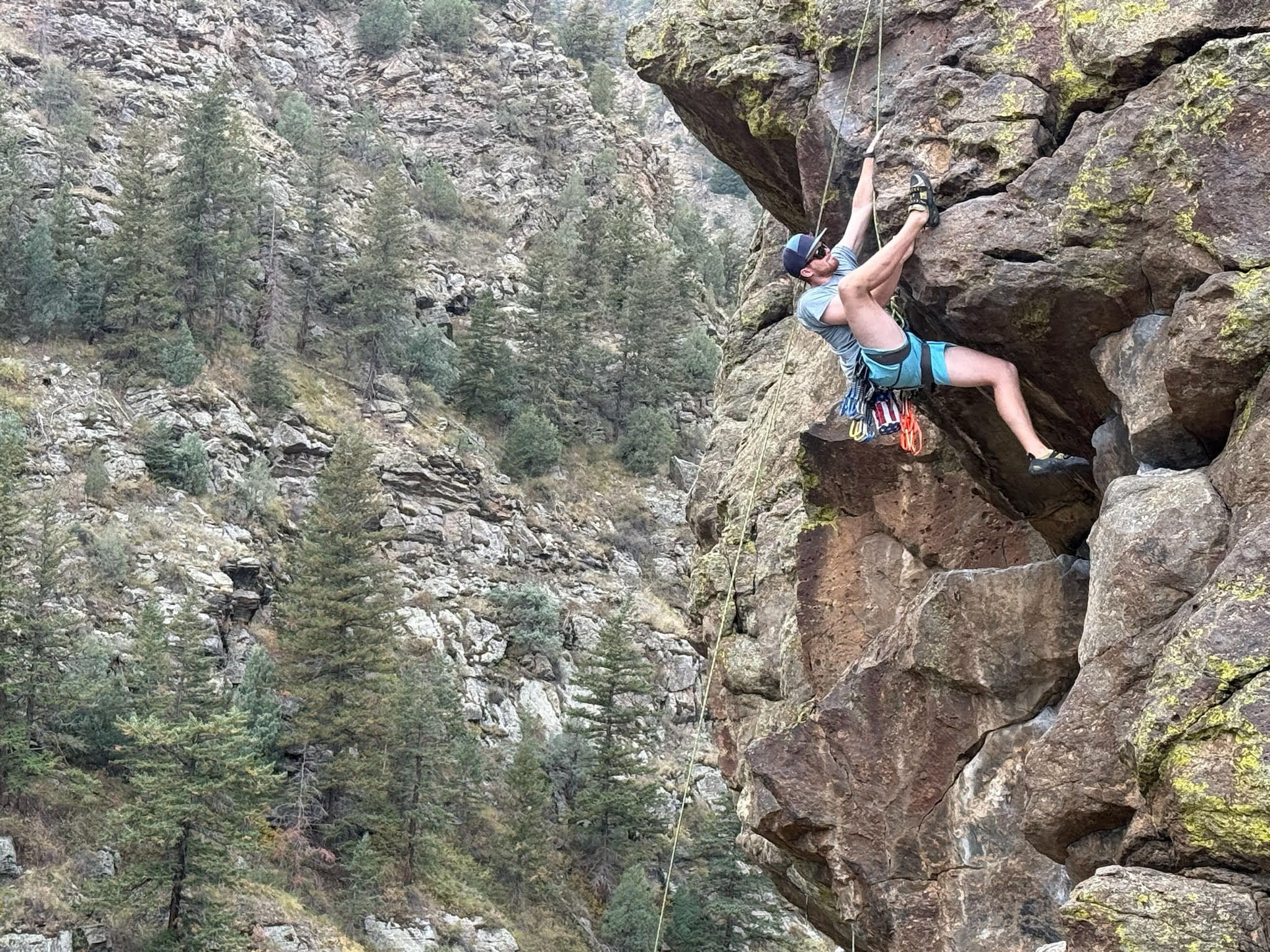 Climbing in Colorado mountains